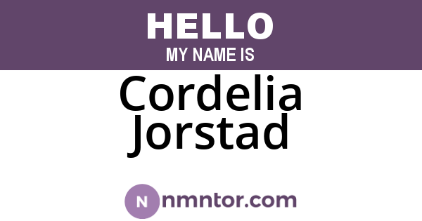 Cordelia Jorstad