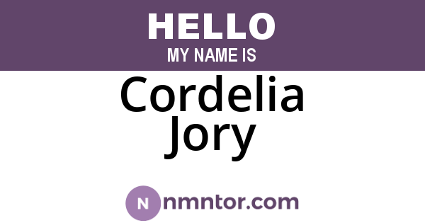 Cordelia Jory
