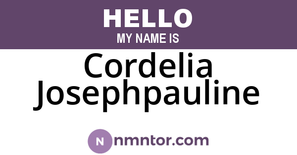 Cordelia Josephpauline