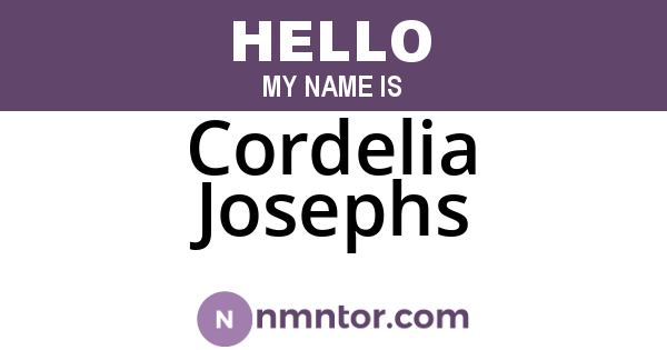 Cordelia Josephs