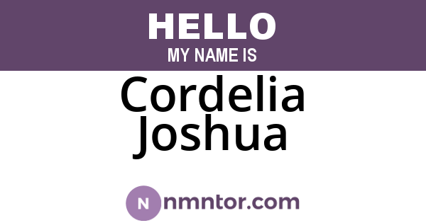 Cordelia Joshua