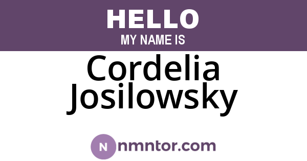 Cordelia Josilowsky
