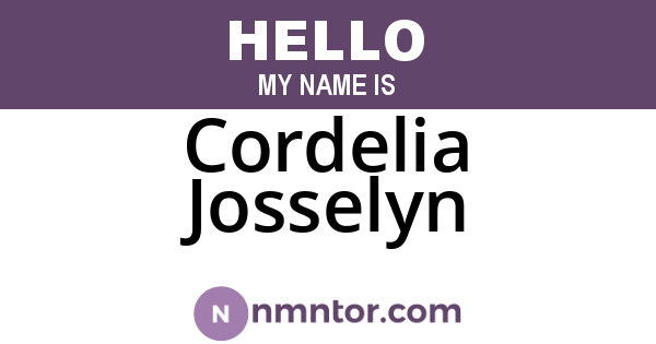Cordelia Josselyn