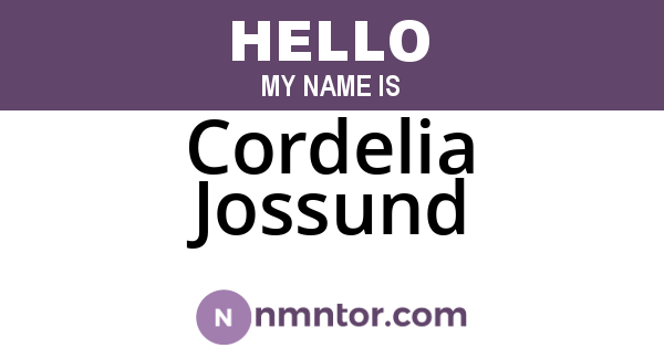 Cordelia Jossund
