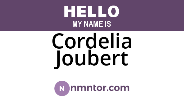Cordelia Joubert
