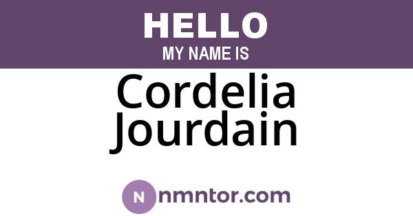 Cordelia Jourdain