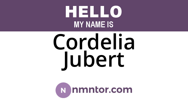 Cordelia Jubert