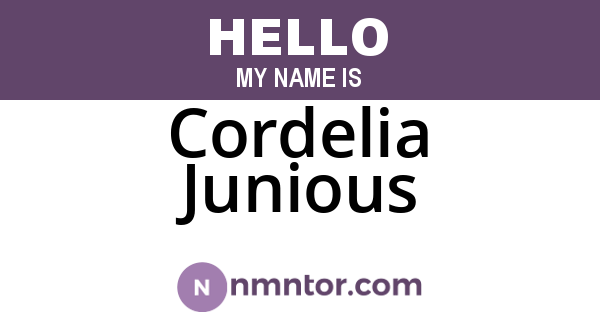 Cordelia Junious