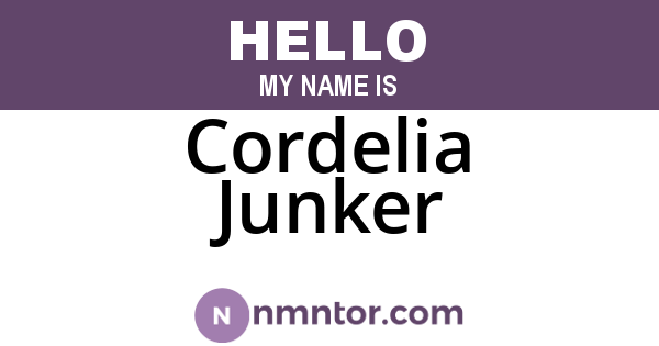 Cordelia Junker