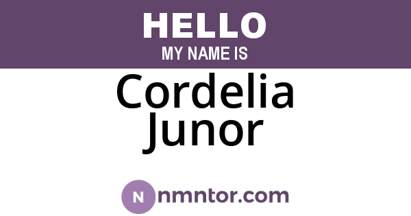 Cordelia Junor