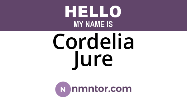 Cordelia Jure