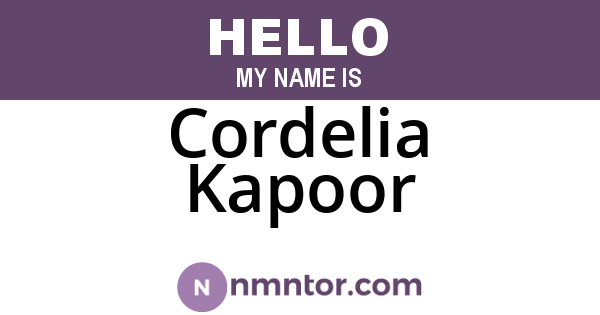 Cordelia Kapoor