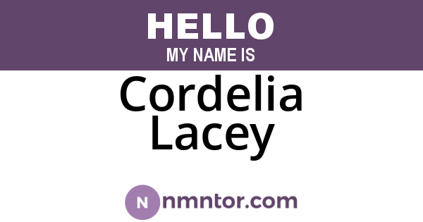 Cordelia Lacey