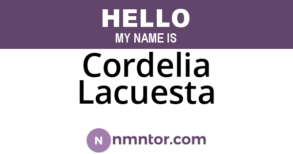 Cordelia Lacuesta