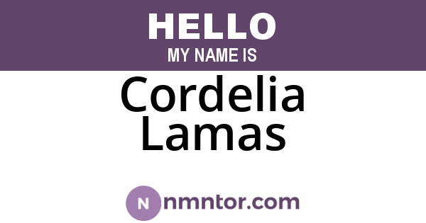 Cordelia Lamas