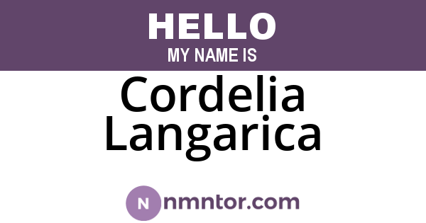 Cordelia Langarica