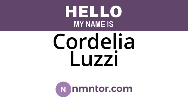 Cordelia Luzzi