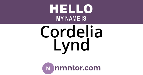 Cordelia Lynd