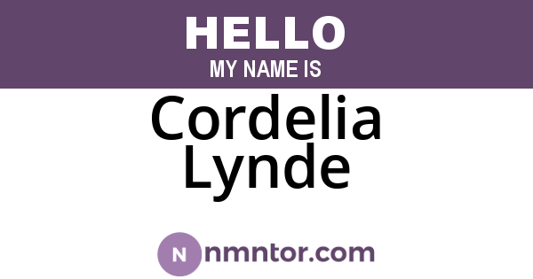 Cordelia Lynde