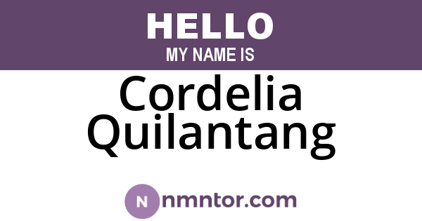 Cordelia Quilantang