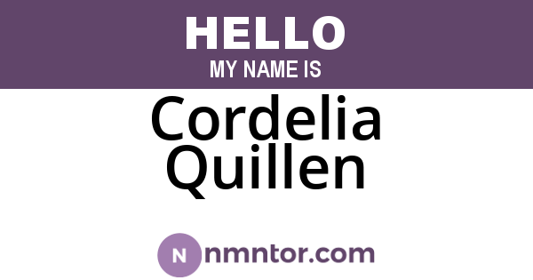 Cordelia Quillen