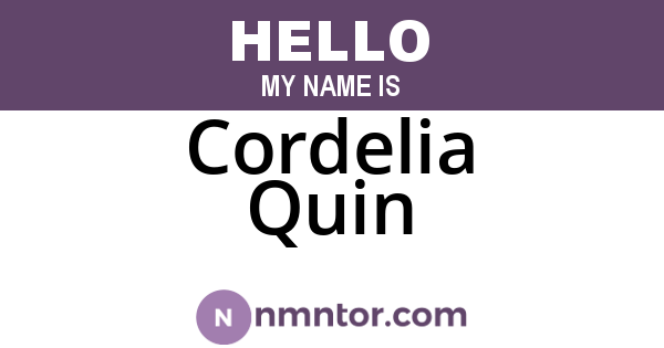 Cordelia Quin