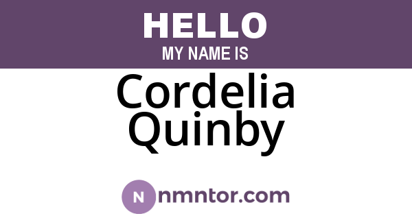 Cordelia Quinby