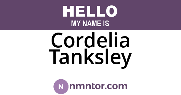 Cordelia Tanksley