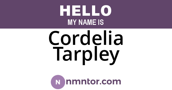 Cordelia Tarpley