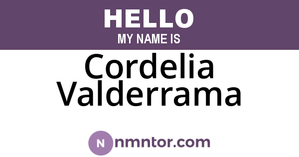 Cordelia Valderrama