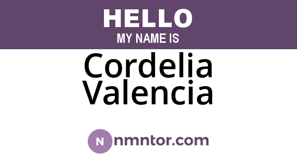 Cordelia Valencia