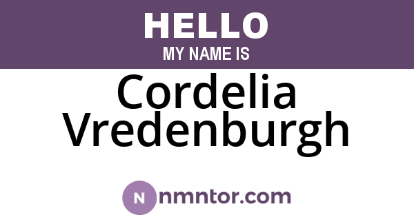 Cordelia Vredenburgh