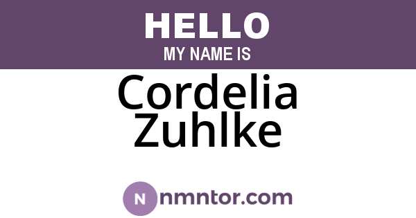Cordelia Zuhlke
