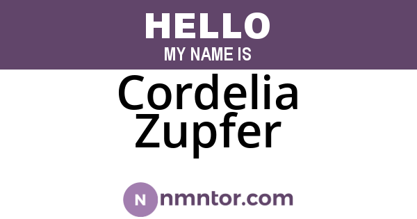 Cordelia Zupfer