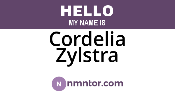 Cordelia Zylstra