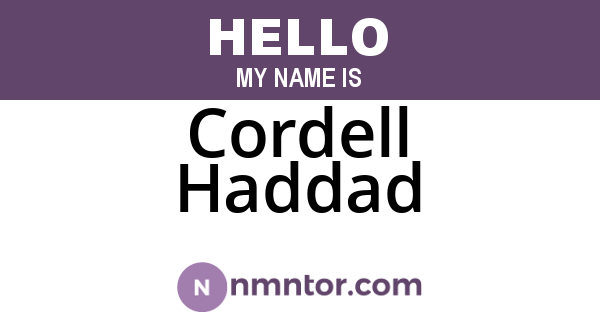 Cordell Haddad