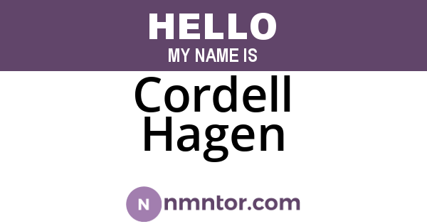 Cordell Hagen