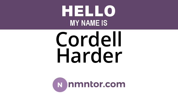Cordell Harder
