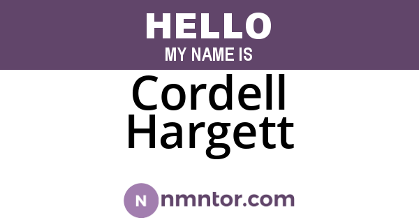 Cordell Hargett