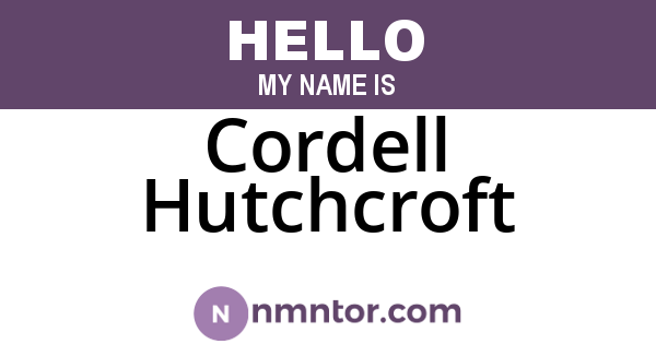 Cordell Hutchcroft