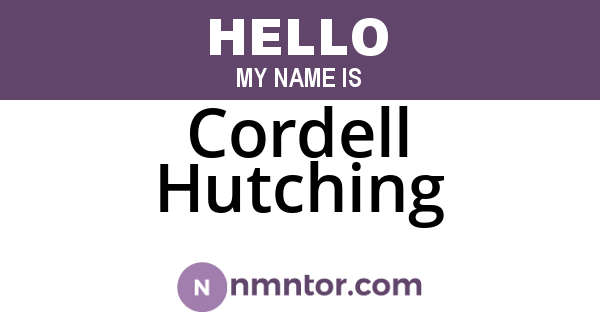 Cordell Hutching