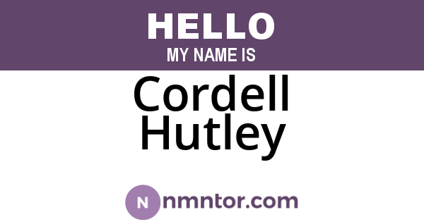 Cordell Hutley