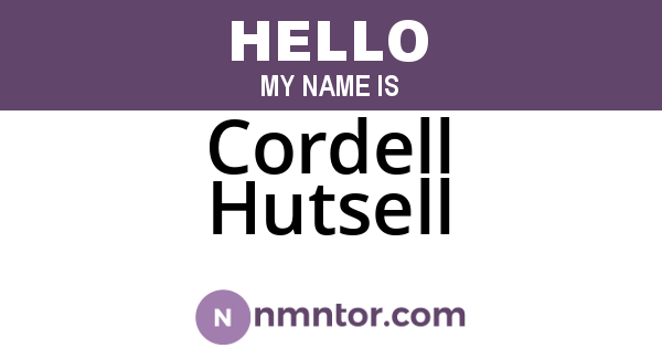Cordell Hutsell