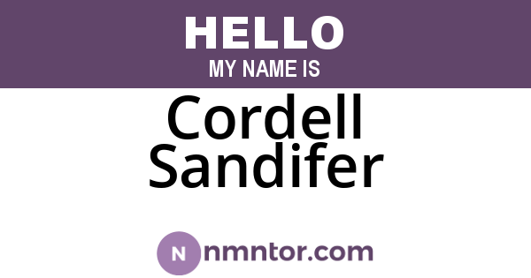 Cordell Sandifer