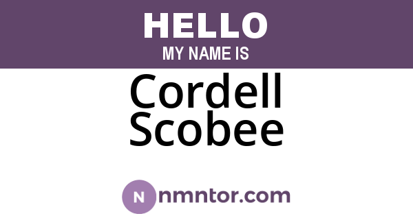 Cordell Scobee
