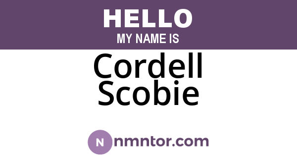 Cordell Scobie