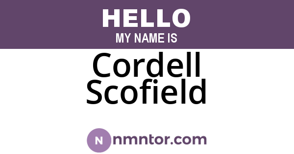 Cordell Scofield