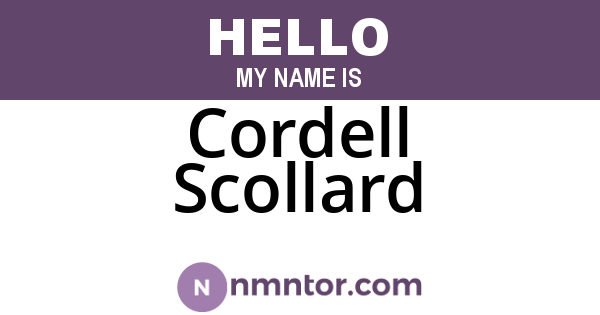 Cordell Scollard