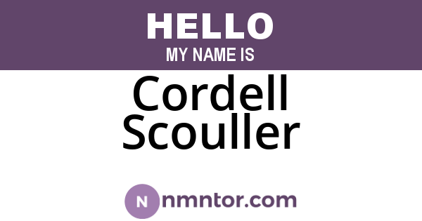 Cordell Scouller