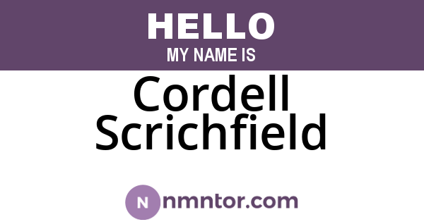 Cordell Scrichfield